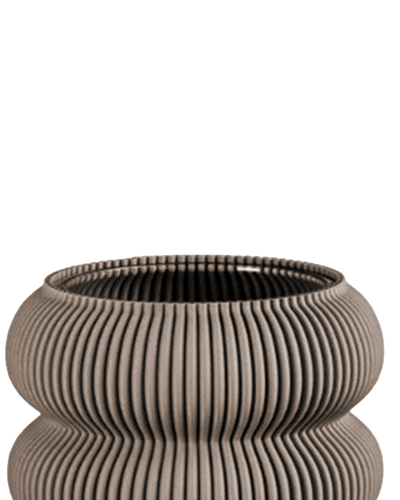 Beygl Vase in Deep Taupe 14 cm