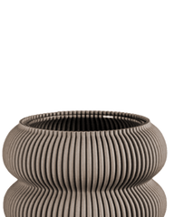 Beygl Vase in Deep Taupe 14 cm