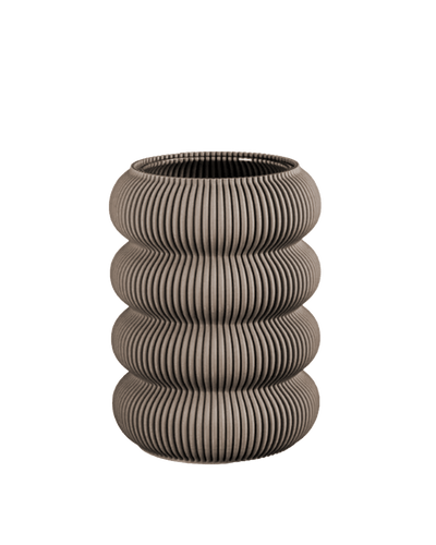Beygl Vase in Deep Taupe 14 cm