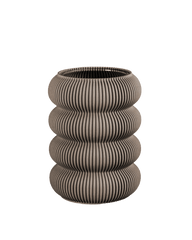 Beygl Vase in Deep Taupe 14 cm