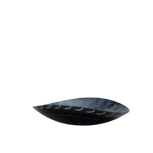 Black silver piega plate - Maison SIA