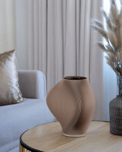 Bloz Vase in Deep Taupe (165g)