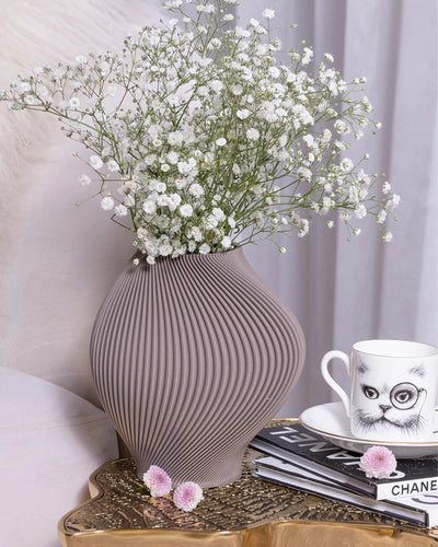 Bloz Vase in Deep Taupe (165g)