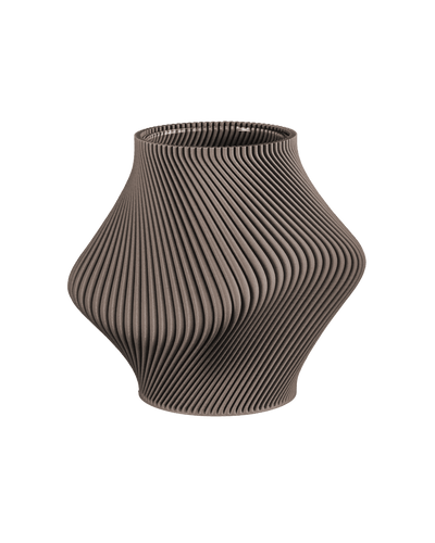 Bloz Vase in Deep Taupe 20 cm