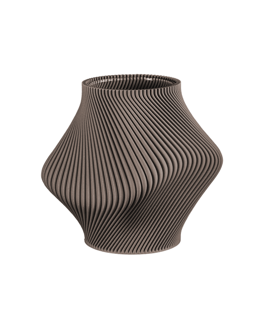 Bloz Vase in Deep Taupe 20 cm - Maison SIA
