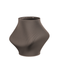 Bloz Vase in Deep Taupe 20 cm