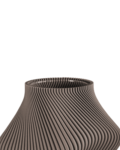 Bloz Vase in Deep Taupe 20 cm
