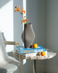 Bloz Vase in Deep Taupe 30 cm