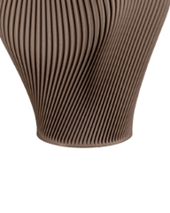 Bloz Vase in Deep Taupe 30 cm