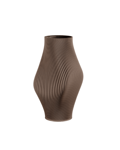Bloz Vase in Deep Taupe 30 cm