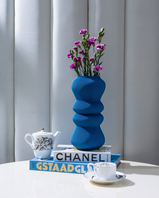 Bobe Vase in Mosaic Blue 30 cm - Maison SIA