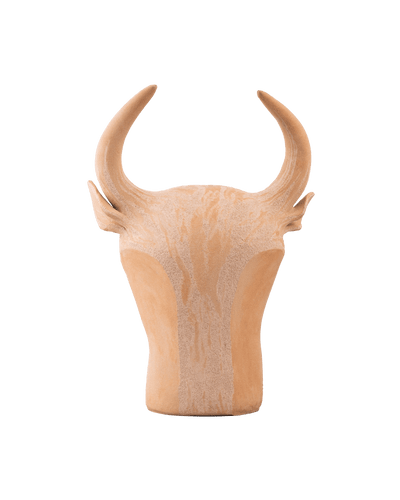 Bull Head to Pose in Beige