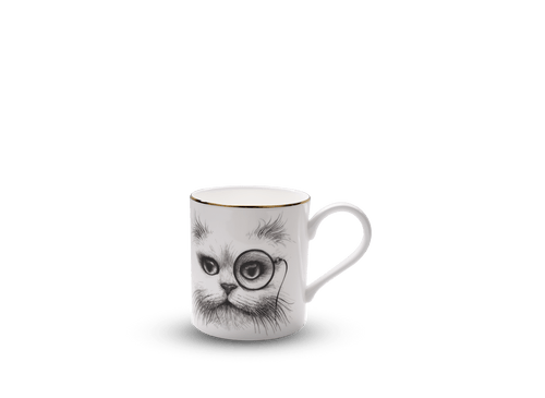 Cat Monocle Mestic Mug