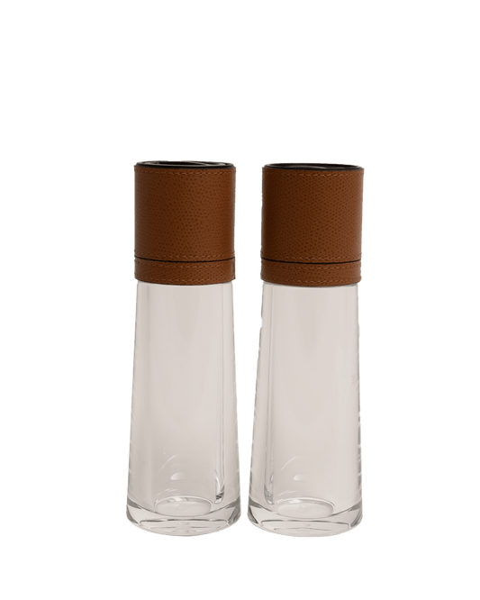 Cilindro big salt and pepper shaker set in Camel - Maison SIA