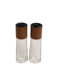 Cilindro big salt and pepper shaker set in Camel