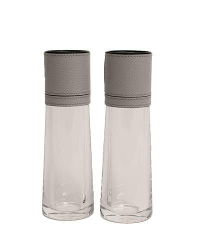 Cilindro big salt and pepper shaker set in light grey