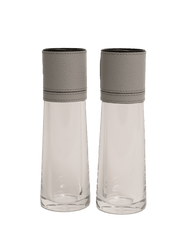 Cilindro big salt and pepper shaker set in light grey