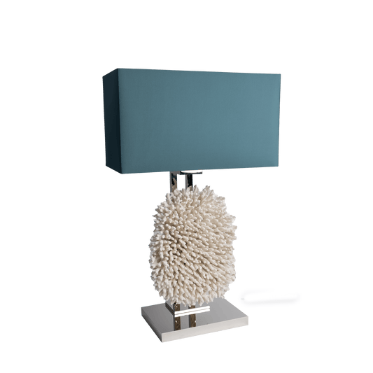 Coral Table Lamp With Turqoise Green Shade - Maison SIA