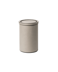 Cream Round Metal Bin with Lid