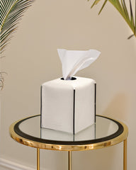 Cream Square Tissue Box