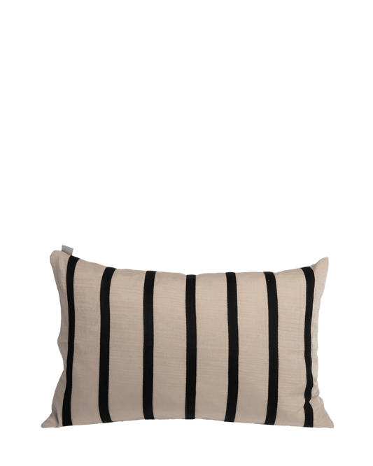 Cushioncover cashmere/wide black ribbon - Maison SIA