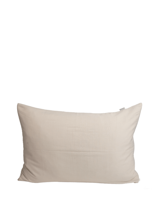 Cushioncover sand thin/wide black ribbon - Maison SIA