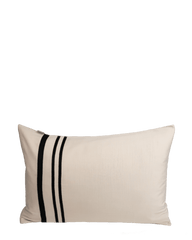 Cushioncover sand thin/wide black ribbon