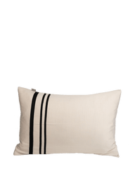 Cushioncover sand thin/wide black ribbon