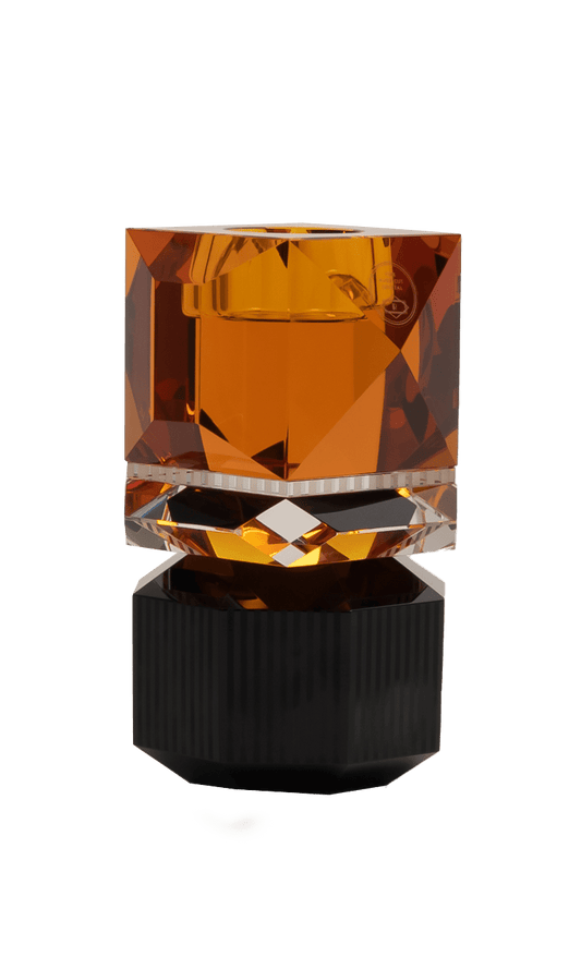 Dakota Tealight Amber/Clear/Black - Maison SIA