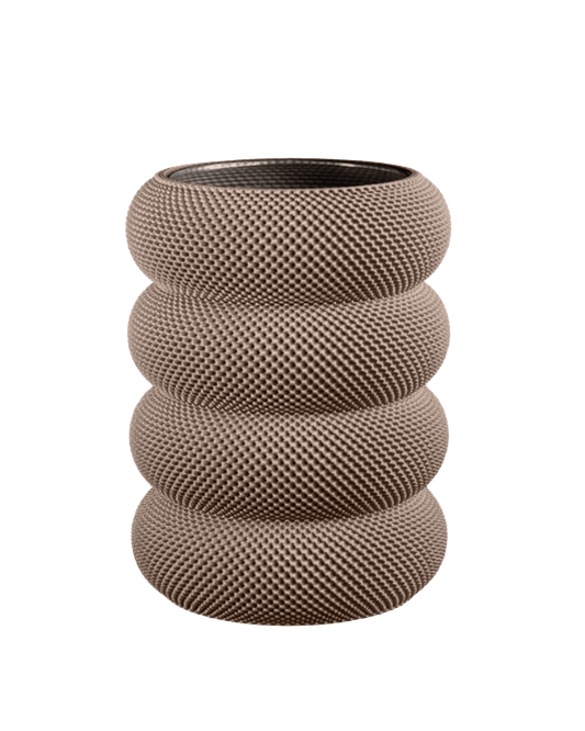 Dorn Vase in Deep Taupe 20 cm - Maison SIA