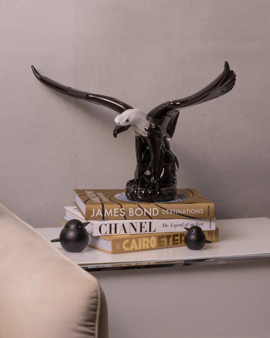 Elegant Monochrome Eagle Figurine - Maison SIA