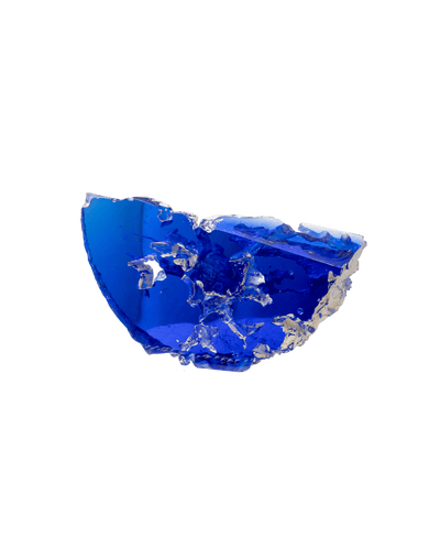 EROSION N°4 Cobalt blue glass and white earthenware