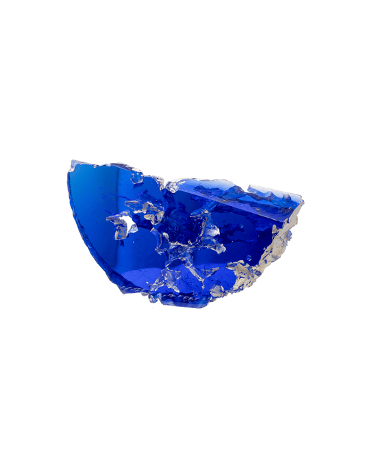 EROSION N°4 Cobalt blue glass and white earthenware - Maison SIA