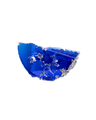 EROSION N°4 Cobalt blue glass and white earthenware