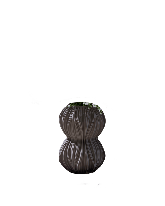 Fald Vase in Deep Taupe 16 cm - Maison SIA