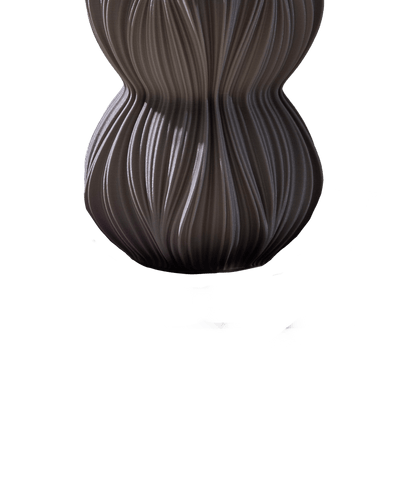 Fald Vase in Deep Taupe 16 cm