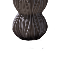 Fald Vase in Deep Taupe 16 cm