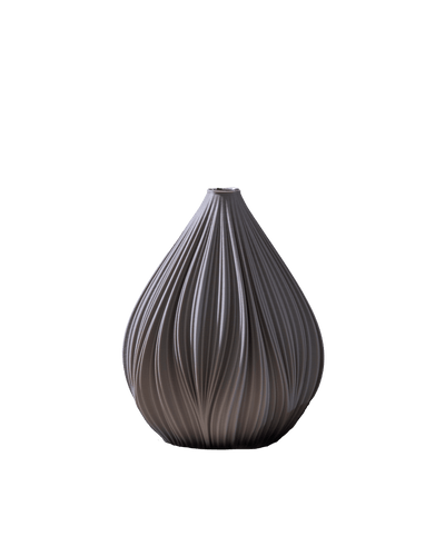 Fald Vase in Deep Taupe 19 cm