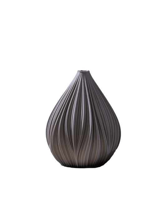 Fald Vase in Deep Taupe 19 cm - Maison SIA