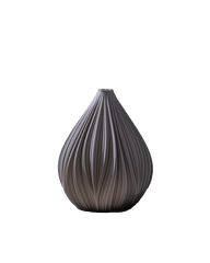 Fald Vase in Deep Taupe 19 cm