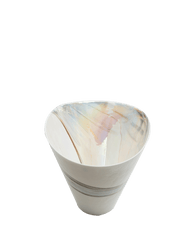 Fosilli Vase Ivory Crystal Spiral