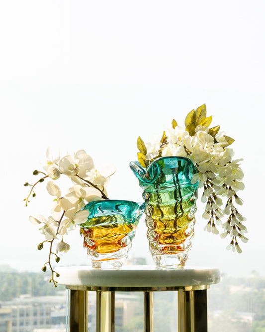 Gilded Blossom: 24K Gold Flower Pot - Maison SIA