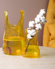 Glass Bag in Light Yellow