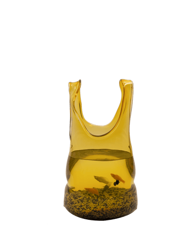 Glass Bag in Light Yellow