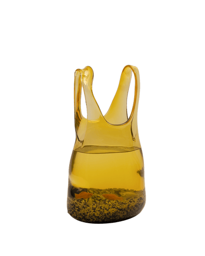 Glass Bag in Light Yellow