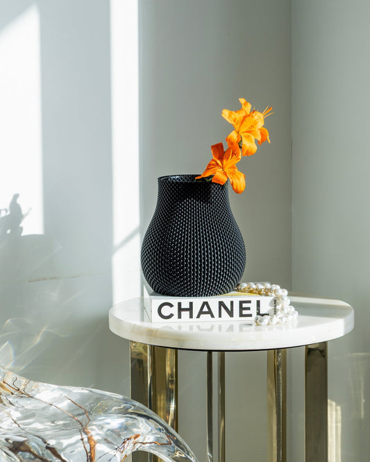 Hoyt Vase in Charcoal 20 cm - Maison SIA