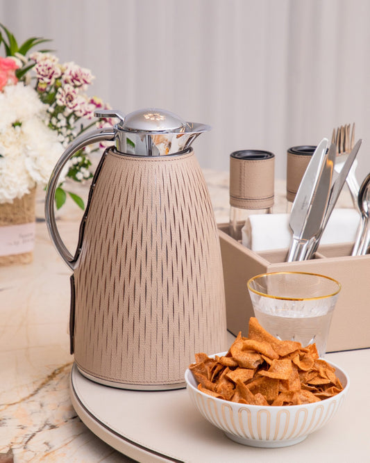 Janine Thermal Carafe in Taupe in 1000ml - Maison SIA