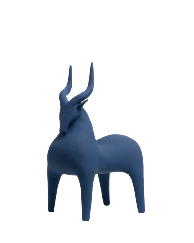 Large gazelle in blue