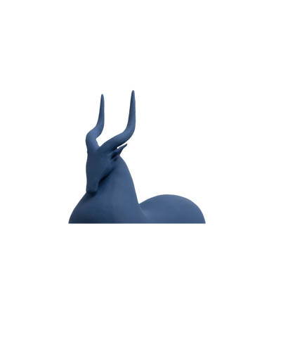 Large gazelle in blue