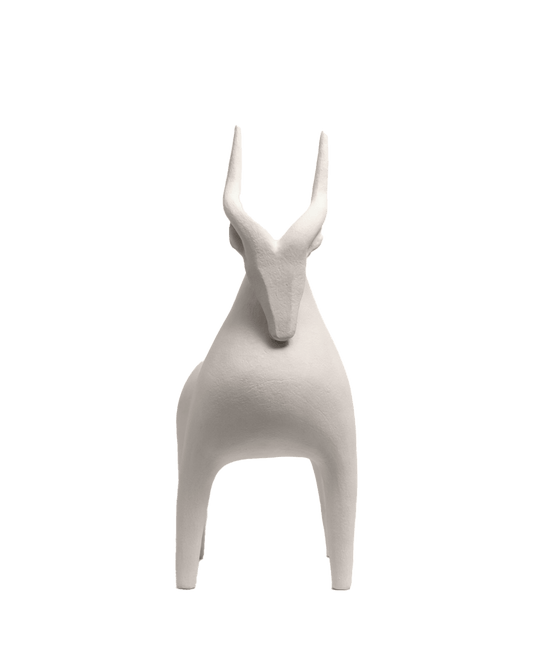 Large gazelle in white - Maison SIA